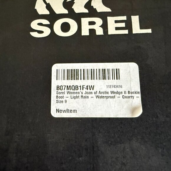 Sorel Women's Joan of Arctic Wedge II Buckle Boot Light Rain Waterproof - Quarry - Picture 11 of 12